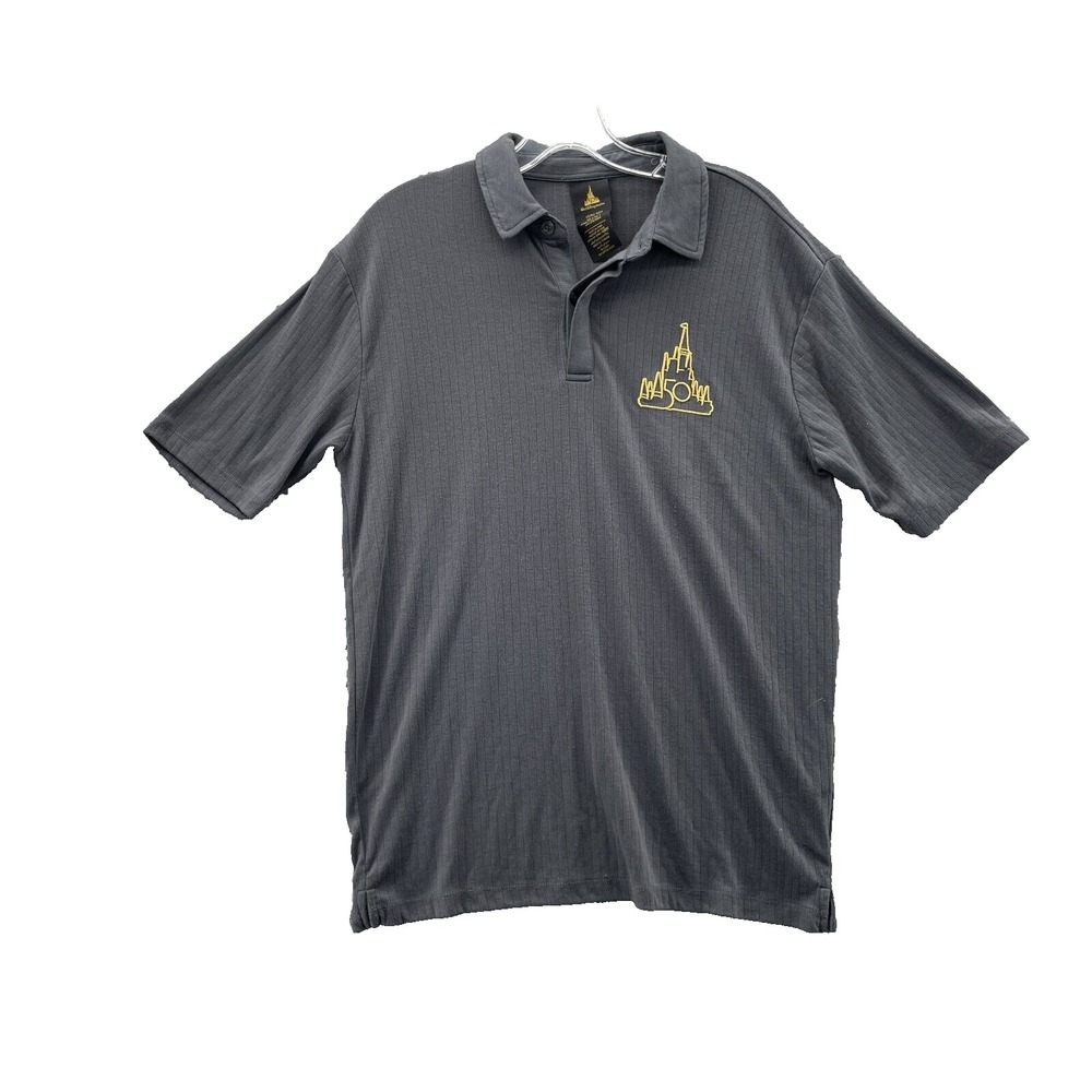 Walt Disney World Polo Shirt Men's Small Gray 50th Anniversary Preppy 90s Castle